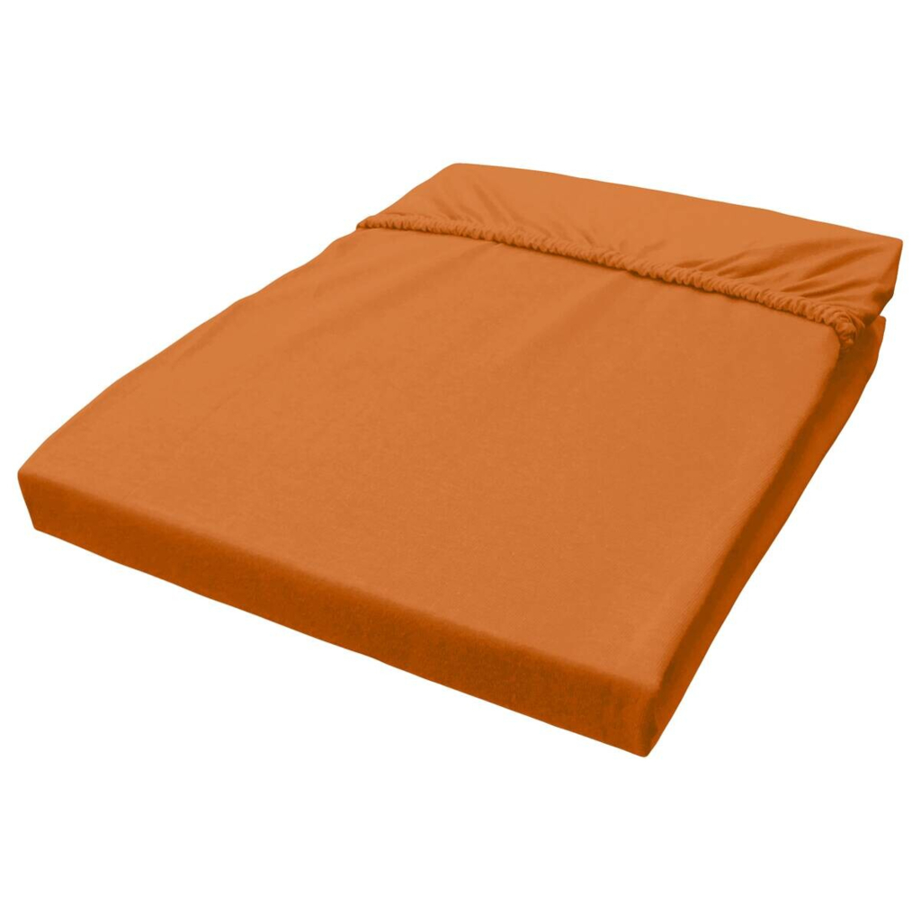 Jersey Spannbetttuch rost Baumwolle B/H/L: ca. 150x28x200 cm
