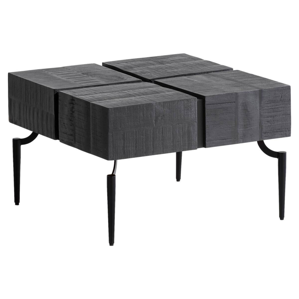 Wohnling Couchtisch schwarz Mango B/H/T: ca. 60x40x60 cm
