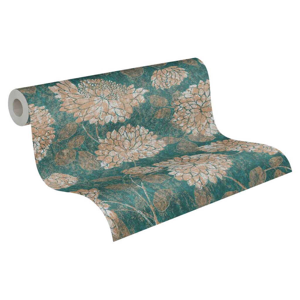 Vliestapete Attractive 2 Floral grün B/L: ca. 53x1005 cm