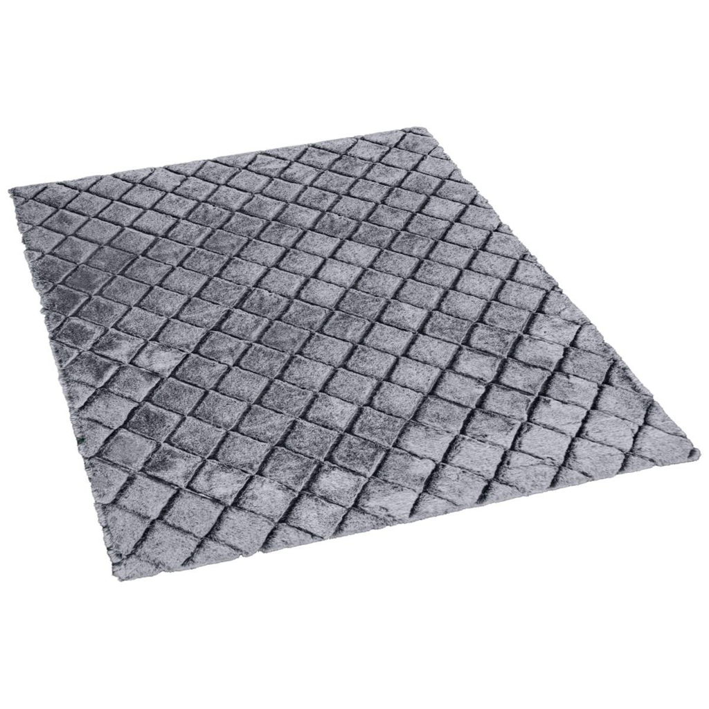 Teppich Vichy grau B/L: ca. 120x160 cm