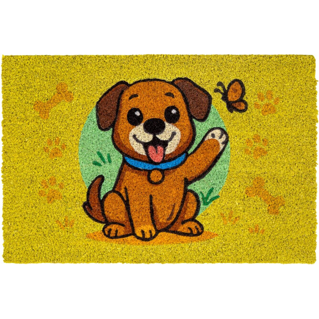 Fußmatte Kokos Dog yellow 602388200