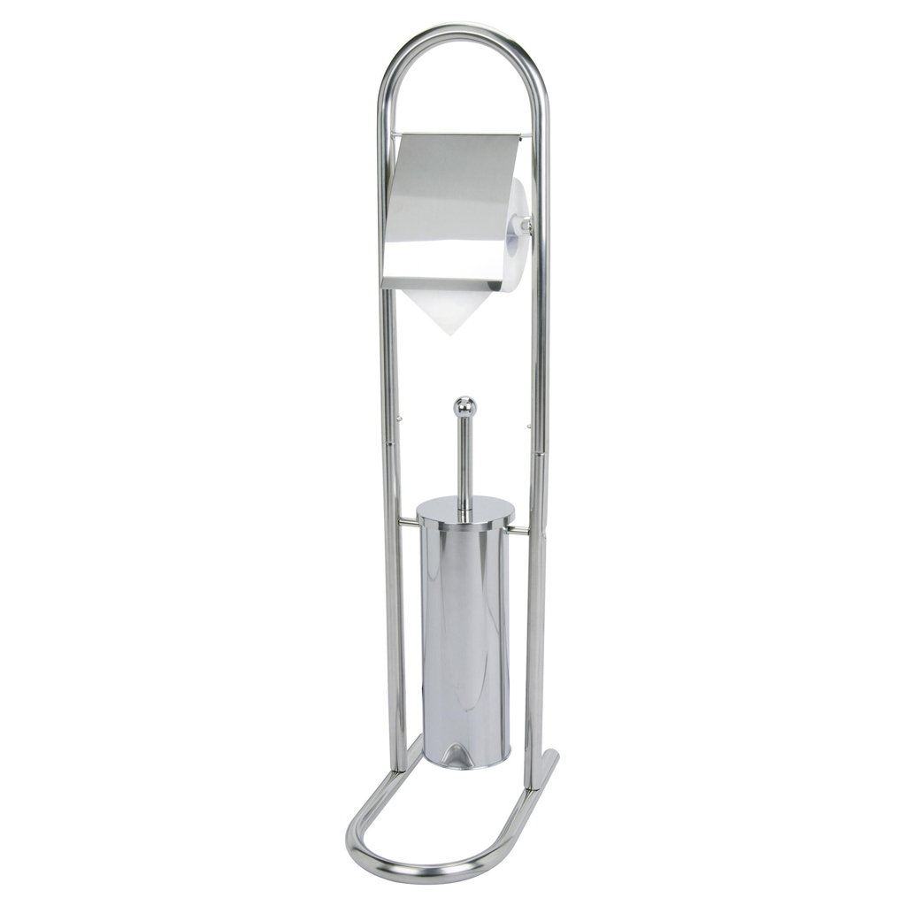 Axentia Stand-WC-Garnitur silber Edelstahl
