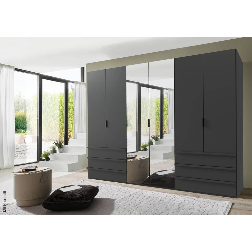 Kleiderschrank Oxford Graphit B/H/T: ca. 300x216x58 cm