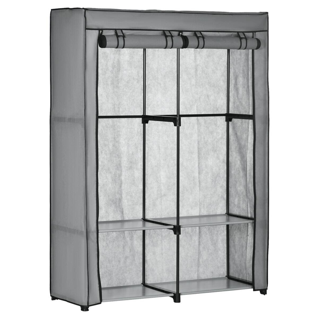 HOMCOM Kleiderschrank hellgrau Polypropylen B/H/L: ca. 49x118x170 cm