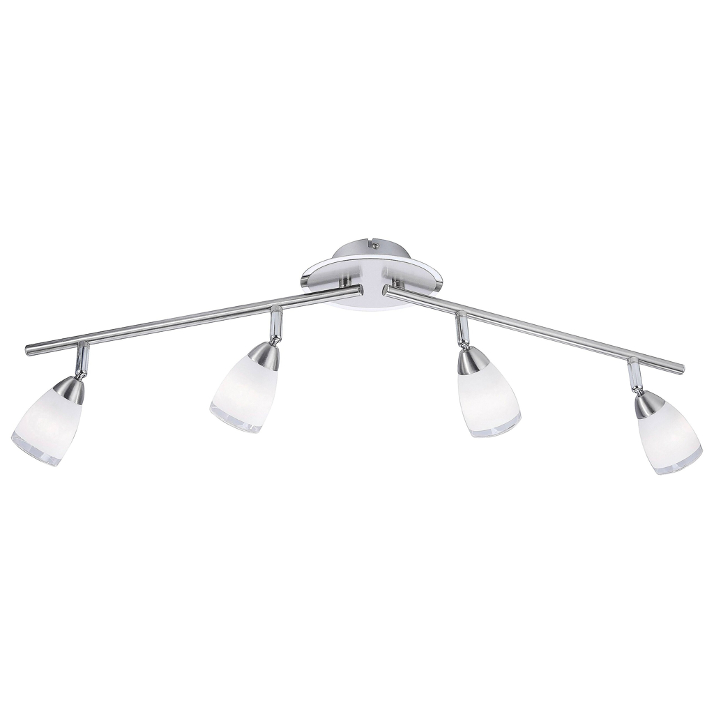 Just Light LED-Deckenleuchte Vino weiß Stahl B/H/L: ca. 76x17,5x81 cm G9 4 Brennstellen
