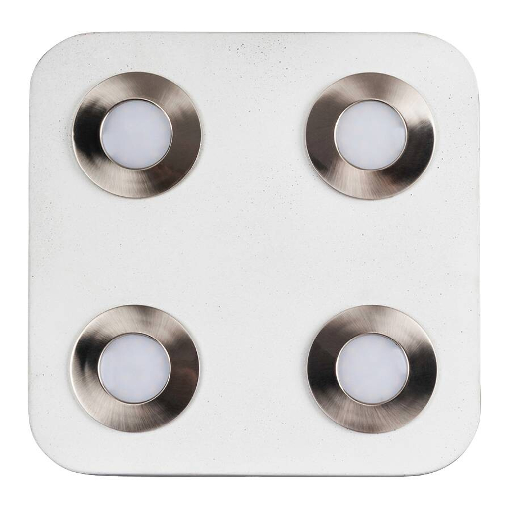 Spot-Light Deckenleuchte Cool offwhite Beton B/H/T: ca. 26x3,5x26 cm 4 Brennstellen
