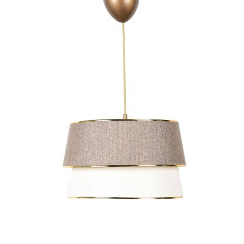 Opviq Pendelleuchte creme beige B/H/T/L/D: ca. 30x75x30x30x30 cm E27 1 Brennstellen