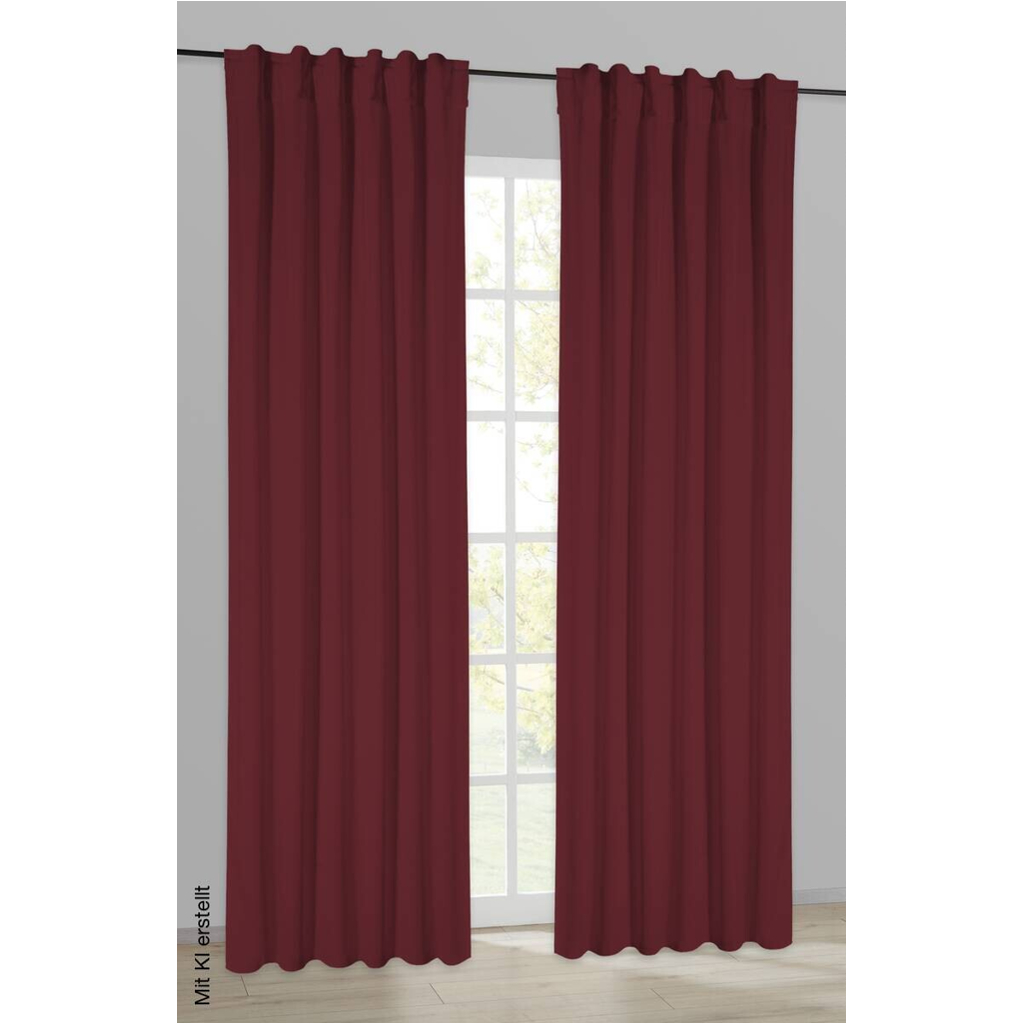 Thermovorhang Kiruna weinrot B/L: ca. 140x245 cm