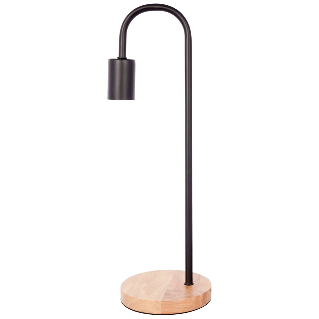 Kayoom Tischleuchte Vinara 625 schwarz Holz Metall B/H/T/D: ca. 15x47x15x15 cm E27 1 Brennstellen