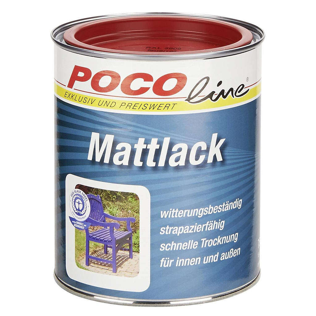 POCOline Acyl Buntlack feuerrot seidenmatt ca. 0,75 l