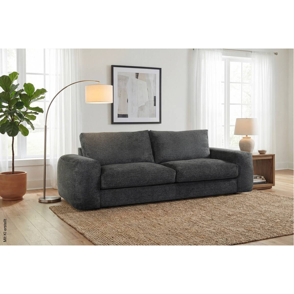Big Sofa anthrazit Microfaser B/H/T: ca. 250x88x105 cm