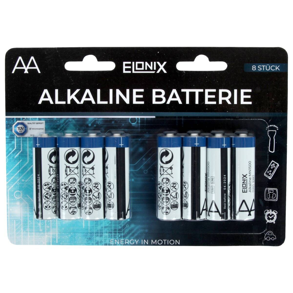 Elonix Batterie AA/Mignon (LR6) 8er Pack