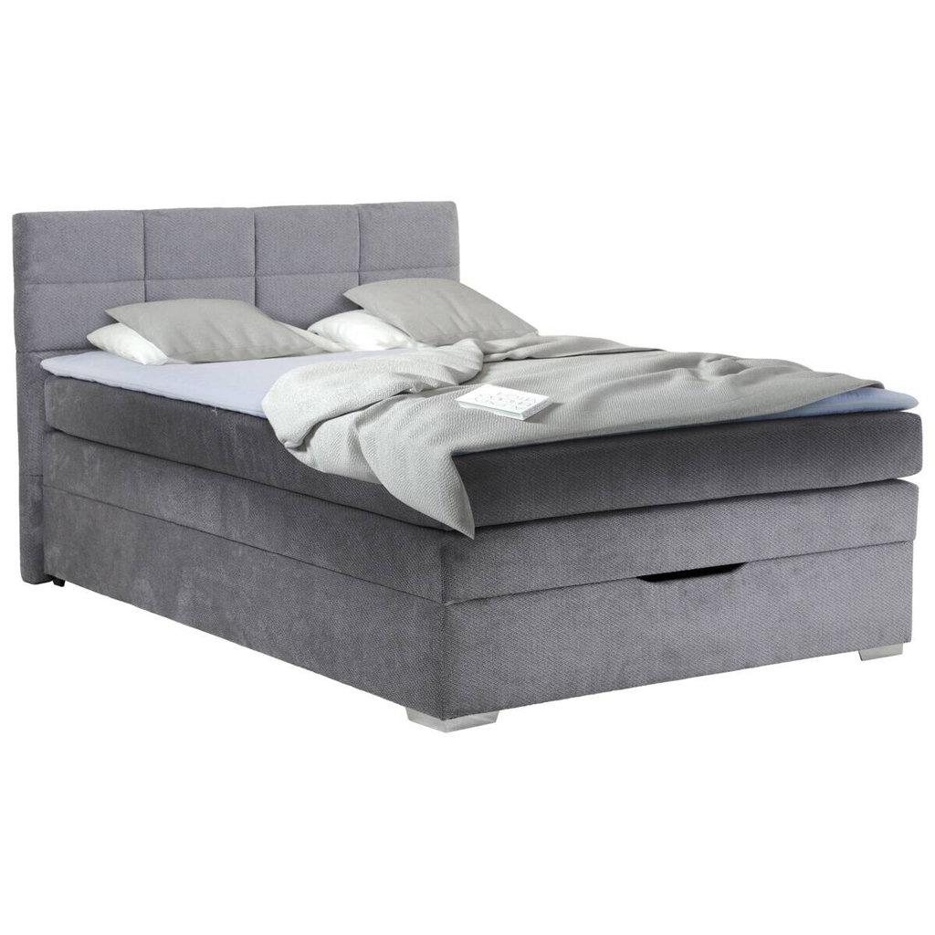 Boxspringbett Porto II grau Liegefläche B/L: ca. 140x200 cm