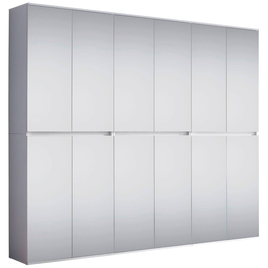 Garderobenschrank Mirror weiß B/H/T: ca. 222x191x34 cm