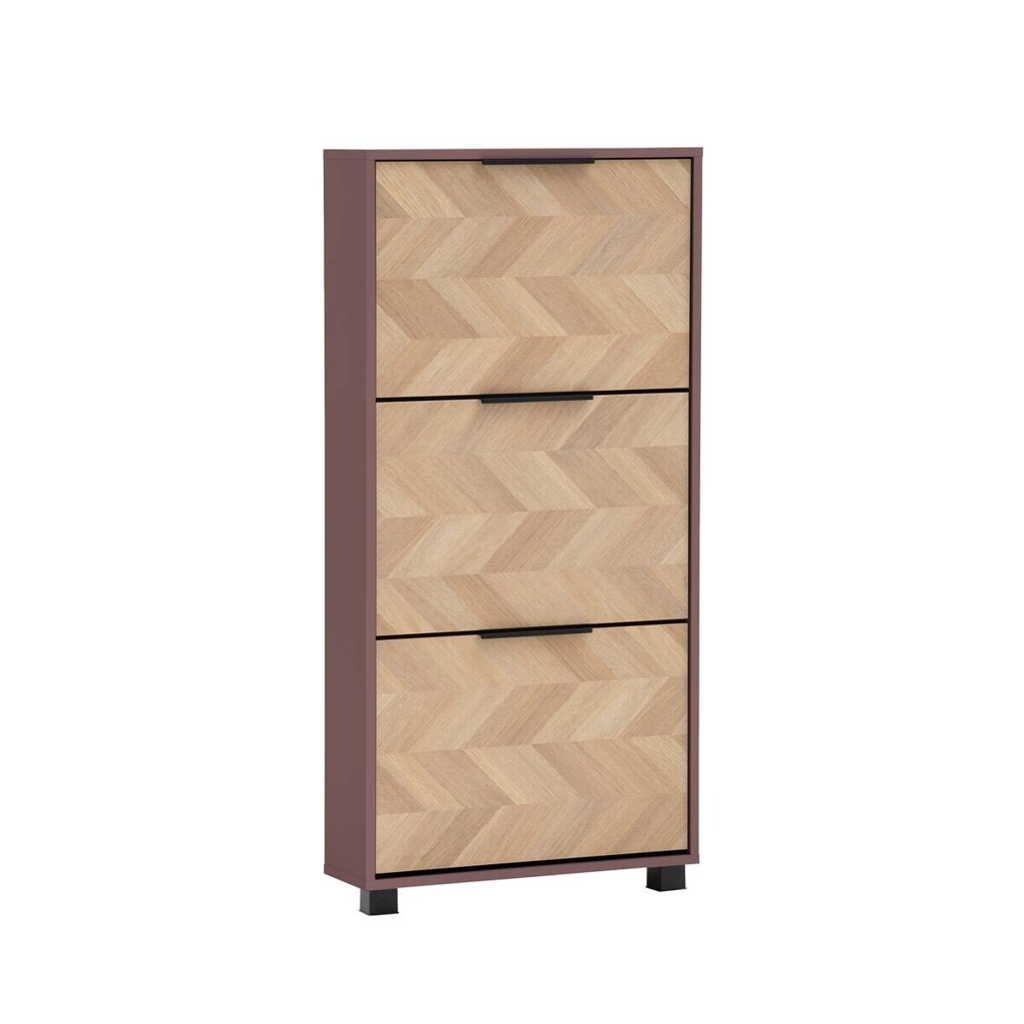 Schuhkipper Piazza, 3er mauve B/H/T: ca. 59,8x124,5x19,55 cm