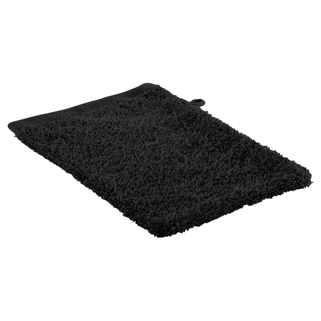 Waschhandschuh Miami schwarz Baumwolle B/L: ca. 15x21 cm
