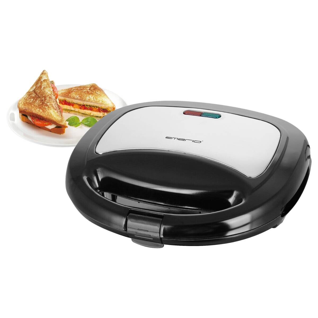 Emerio Sandwichtoaster ST-120889 silber schwarz Kunststoff Edelstahl B/H/T: ca. 21,8x7,7x20,2 cm 599998000