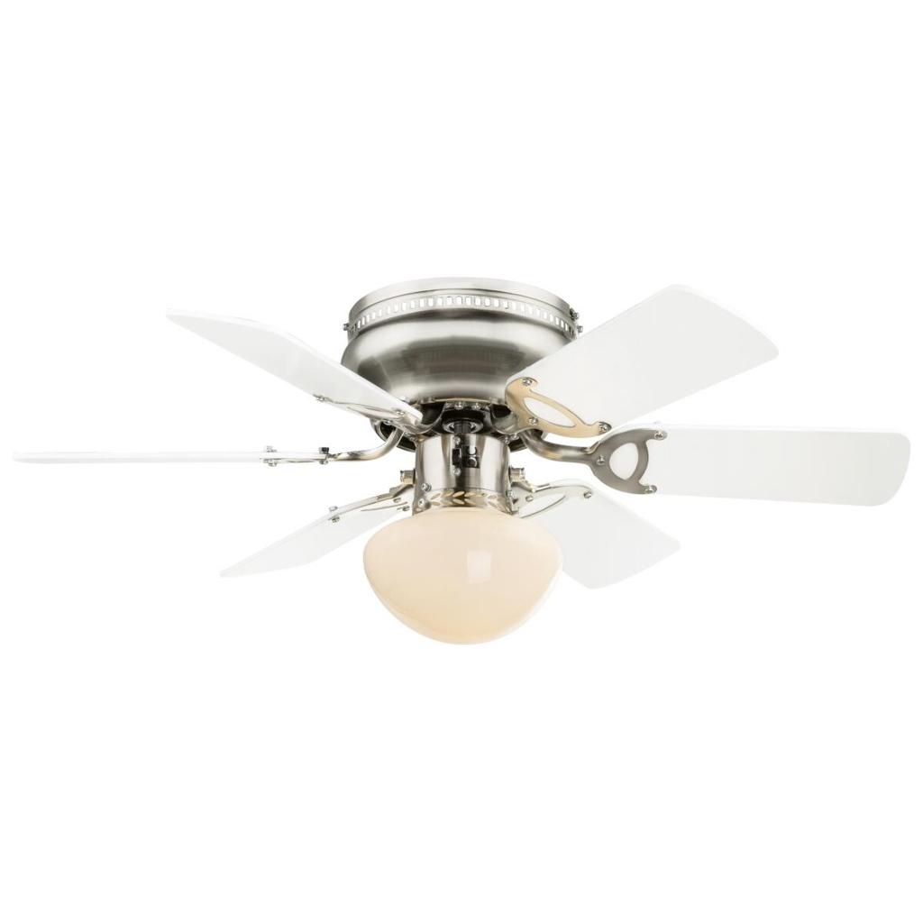 GLOBO Deckenventilator 0307W nickel matt H/D: ca. 28x76 cm max. 60 W