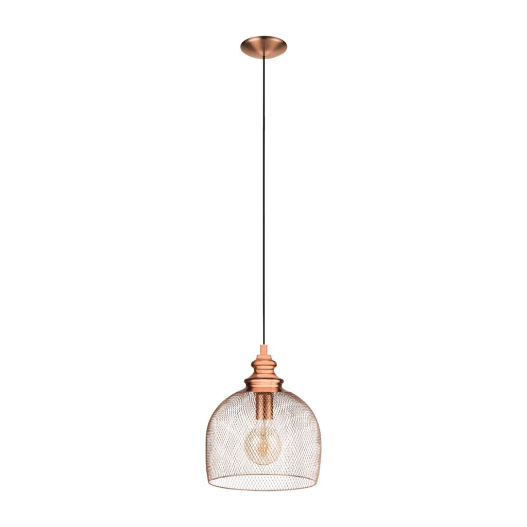 Eglo Pendelleuchte Straiton Kupfer Metall B/H/L: ca. 28x110x28 cm E27 1 Brennstellen