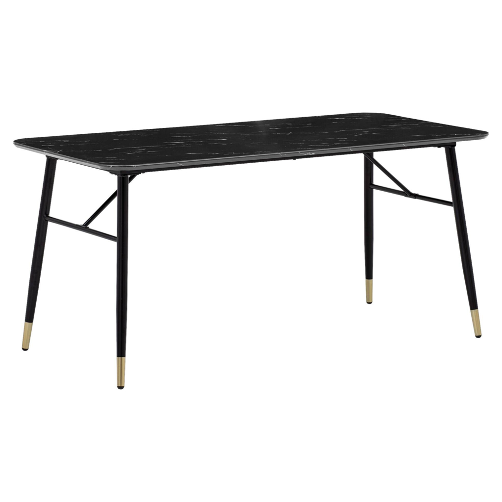 Esstisch schwarz Marmor Optik B/H/T: ca. 140x76x80 cm