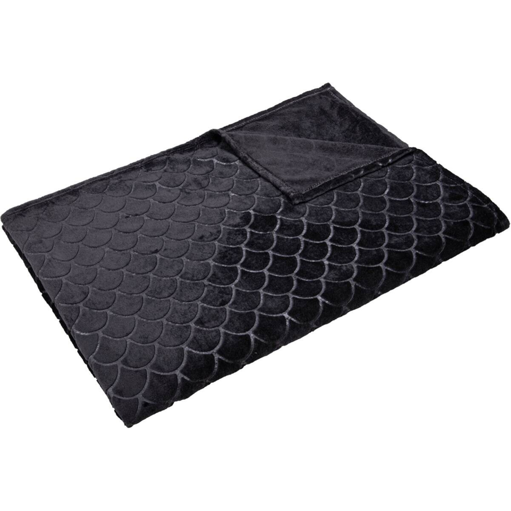Flanelldecke anthrazit Polyester B/L: ca. 160x220 cm