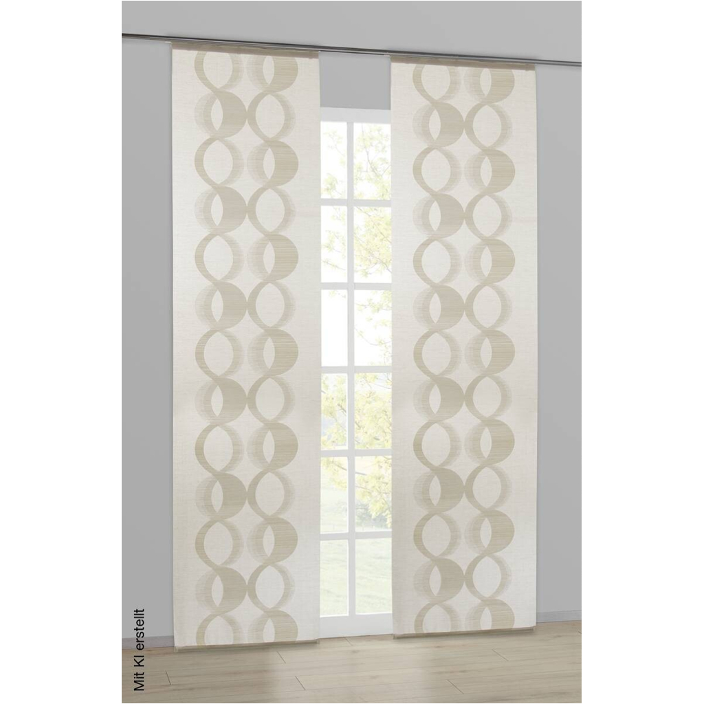 POCOline Schiebevorhang Martina beige B/L: ca. 60x245 cm