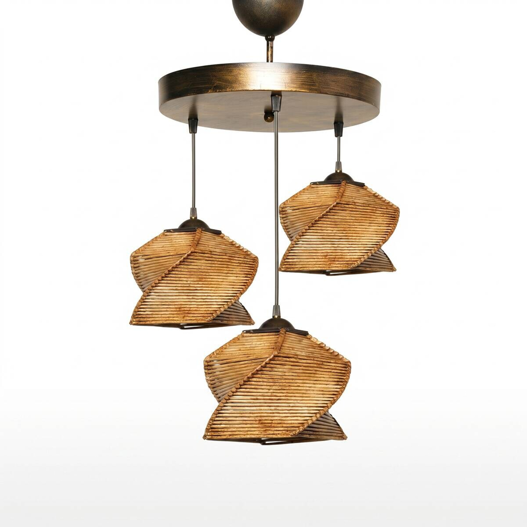 Opviq Pendelleuchte Metall B/H/T/L/D: ca. 35x85x35x35x35 cm E27 3 Brennstellen