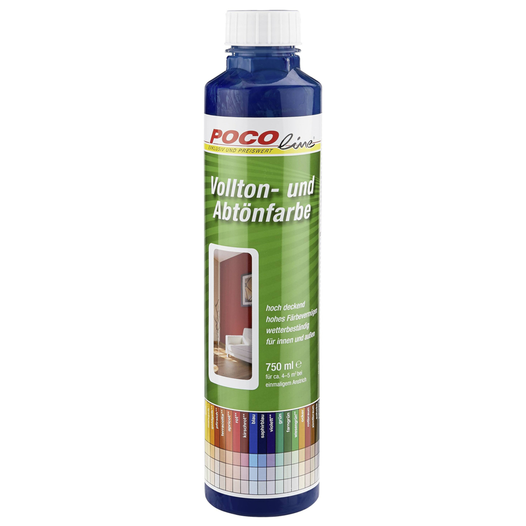 POCOline Vollton- und Abtönfarbe saphirblau ca. 0,75 l