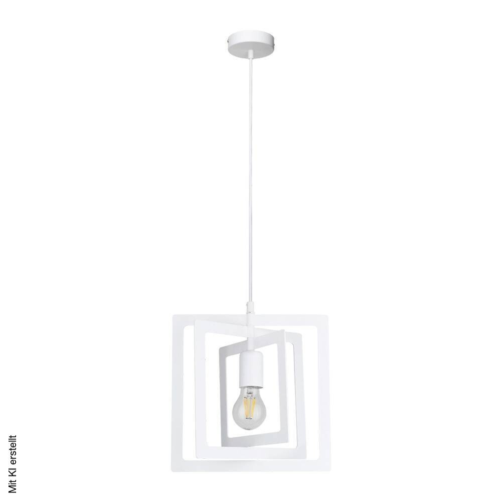 SPOT Light Pendelleuchte Justyna weiß Metall L/D: ca. 112x28 cm E27 1 Brennstellen