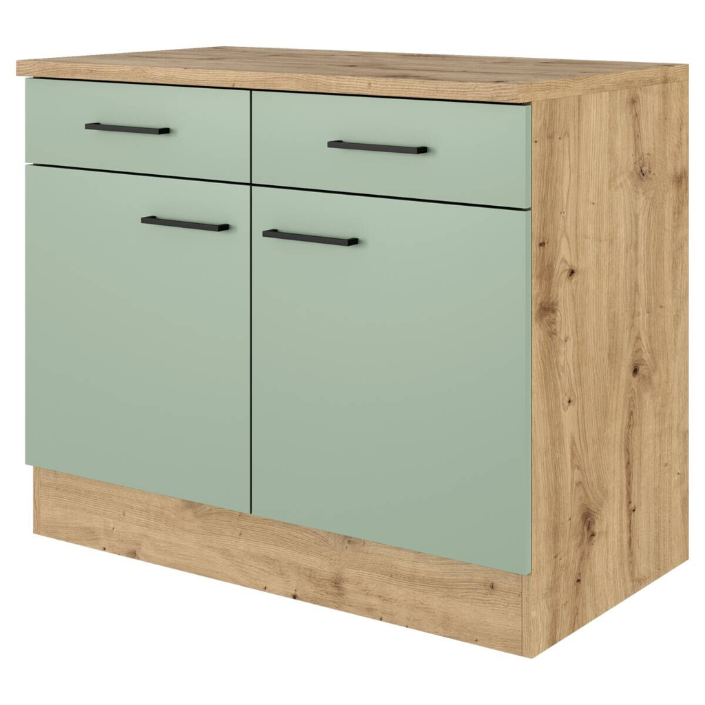 Unterschrank Cara grün B/H/T: ca. 100x85x60 cm