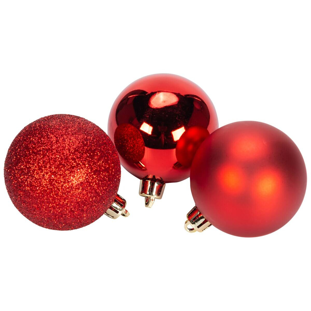 POCOline Weihnachtskugelset rot D: ca. 6 cm