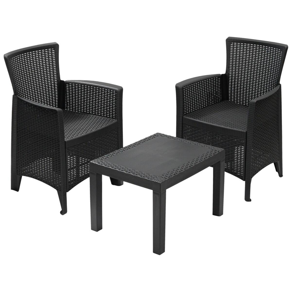 ProGarden Loungeset Forest anthrazit Polypropylen