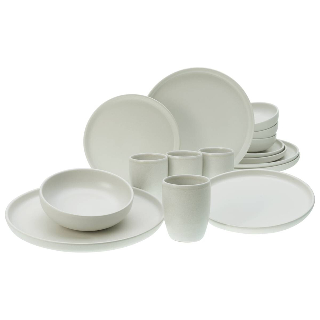 CreaTable Kombiservice Uno offwhite Steinzeug 16 tlg.