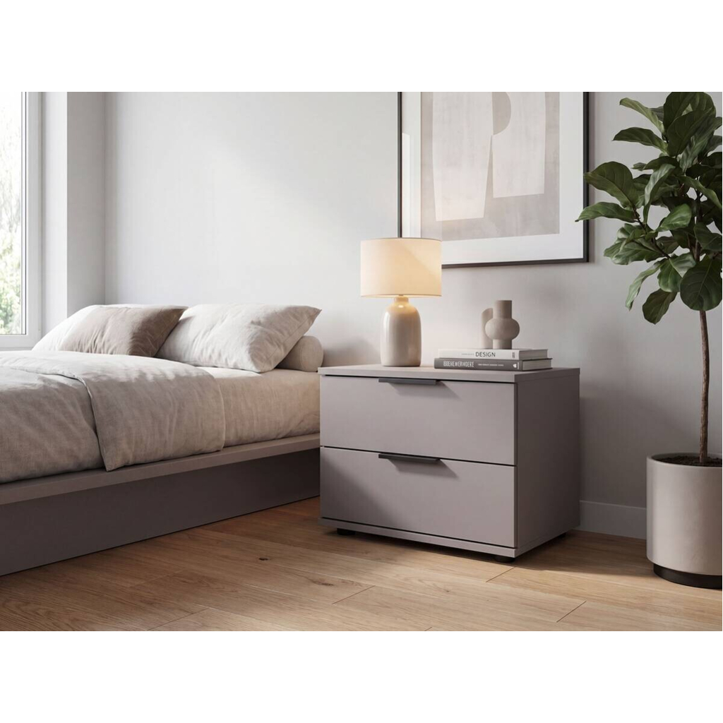 Nachtkonsole Easy Plus Sahara grau B/H/T: ca. 52x40x38 cm