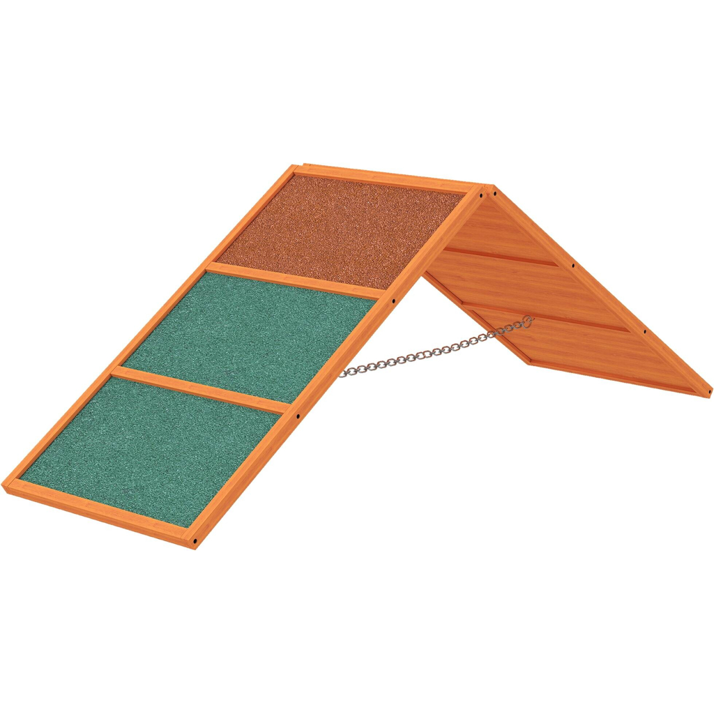 PawHut Hunde Agility Steg orange Holz B/H/L: ca. 59x66x173 cm