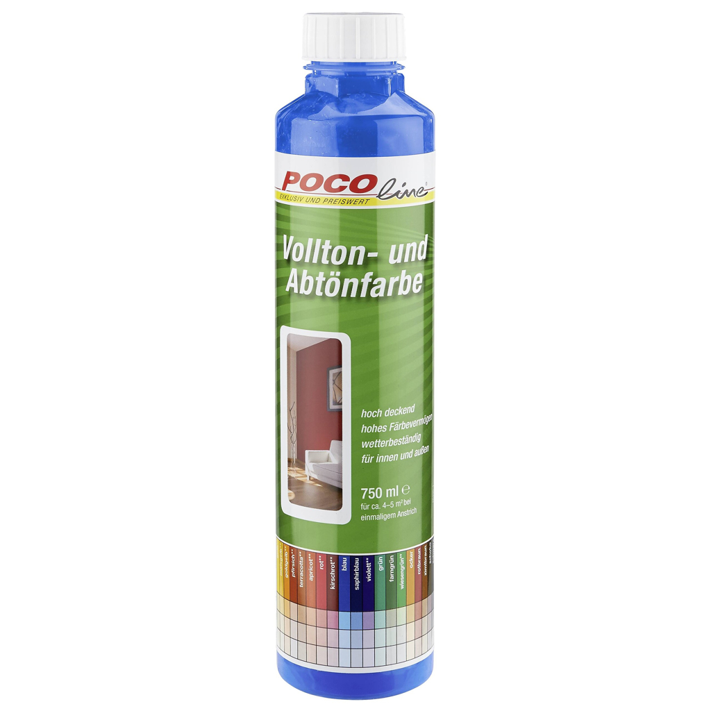 POCOline Vollton- und Abtönfarbe blau ca. 0,75 l
