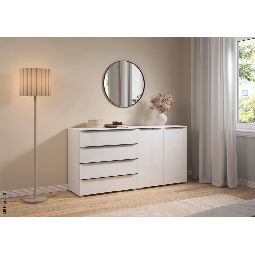 Kommode Aldono Deluxe Alpinweiß B/H/T: ca. 160x81x42 cm