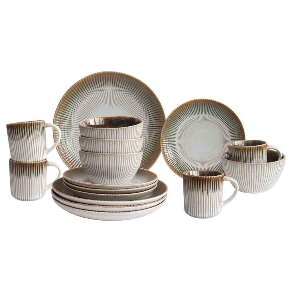 POCOline Kombiservice beige Steingut 16 tlg.