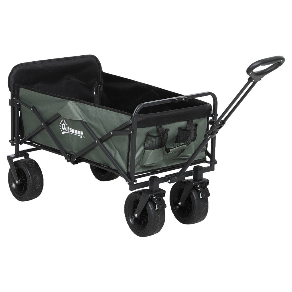 Outsunny Gartenwagen grün Stahl B/H/L: ca. 48x102x125 cm