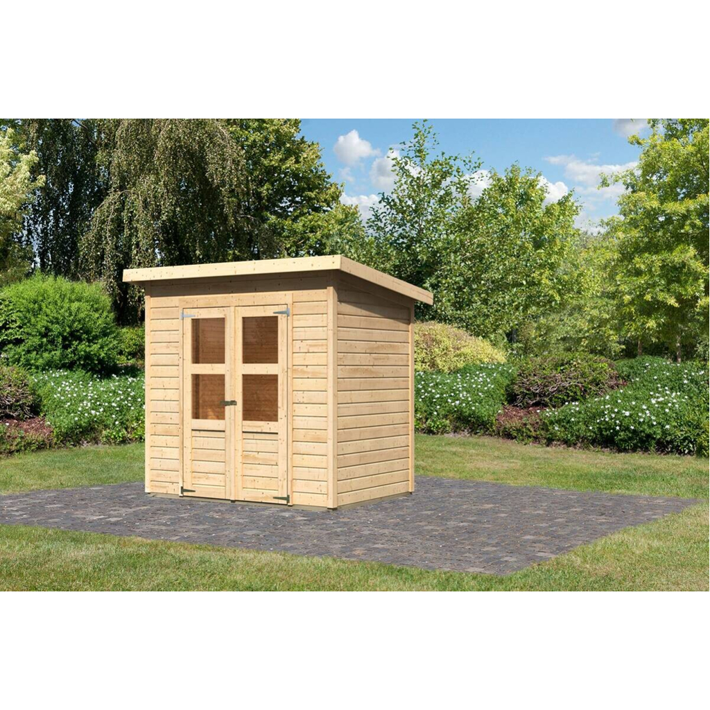 Karibu Gartenhaus Tony 0,5 natur B/H/T: ca. 212x219x154 cm
