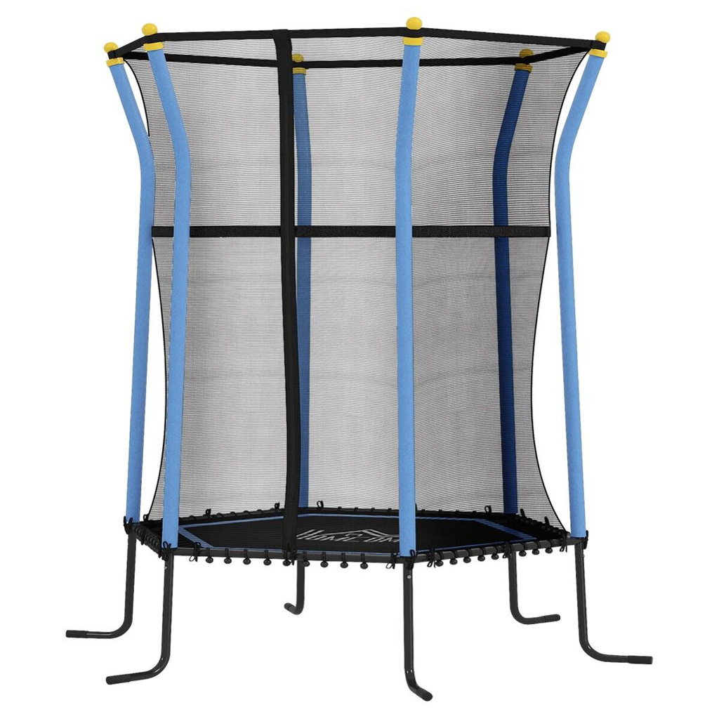 HOMCOM Kindertrampolin blau B/H/L: ca. 163,5x190x163,5 cm