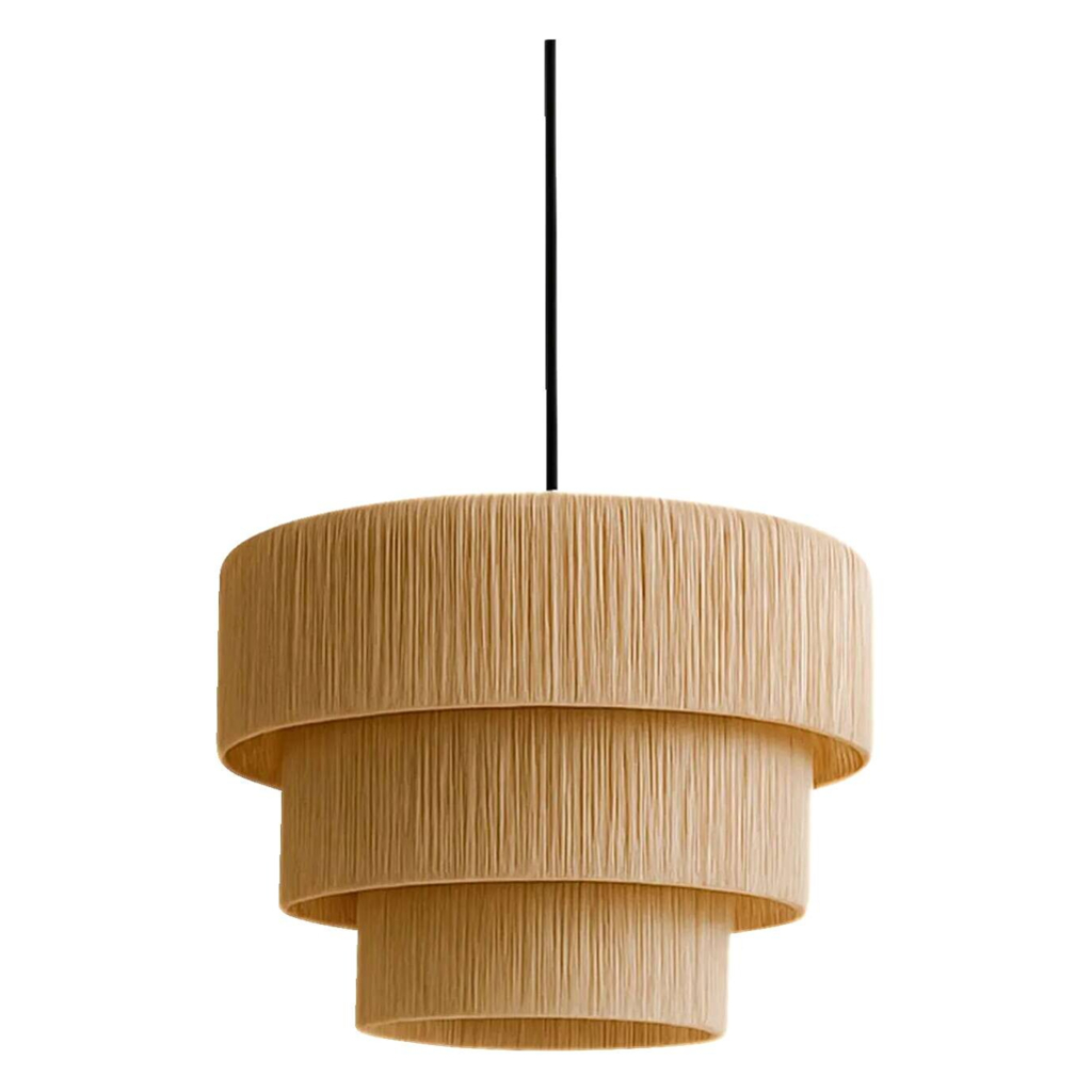 Opviq Pendelleuchte creme Kunststoff B/T/L: ca. 40x40x40 cm E27 1 Brennstellen