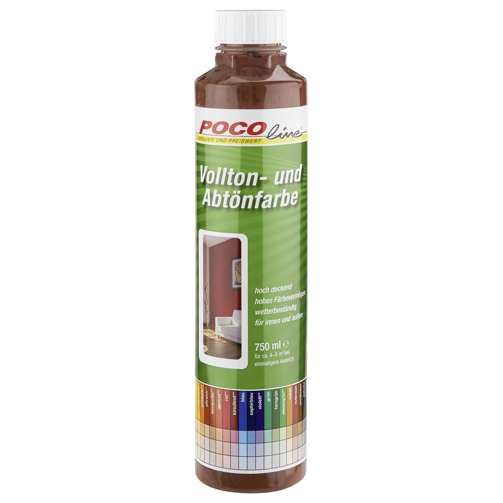 POCOline Vollton- und Abtönfarbe schoko ca. 0,75 l