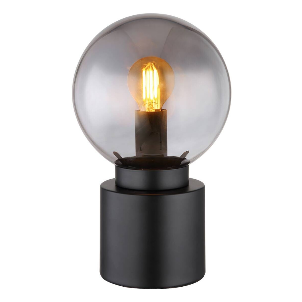 GLOBO Tischleuchte schwarz Metall H/D: ca. 24,5x15 cm E14 1 Brennstellen