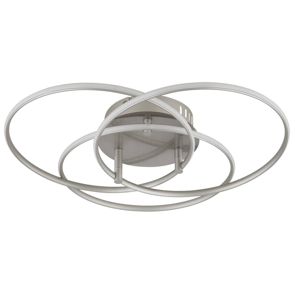 GLOBO Deckenleuchte nickel matt Opal Metall Aluminium H/D: ca. 9,4x45,6 cm 1 Brennstellen