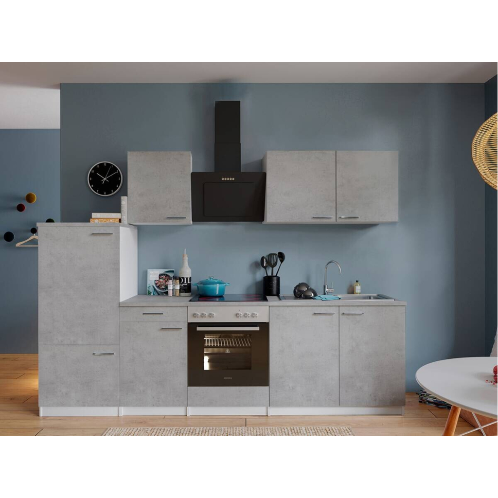 Respekta Küchenblock Malia Beton Optik B/H/T: ca. 270x200x60 cm