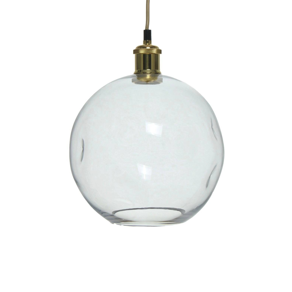 Kayoom Pendelleuchte klar Glas B/H/L: ca. 26x32x26 cm E27 1 Brennstellen