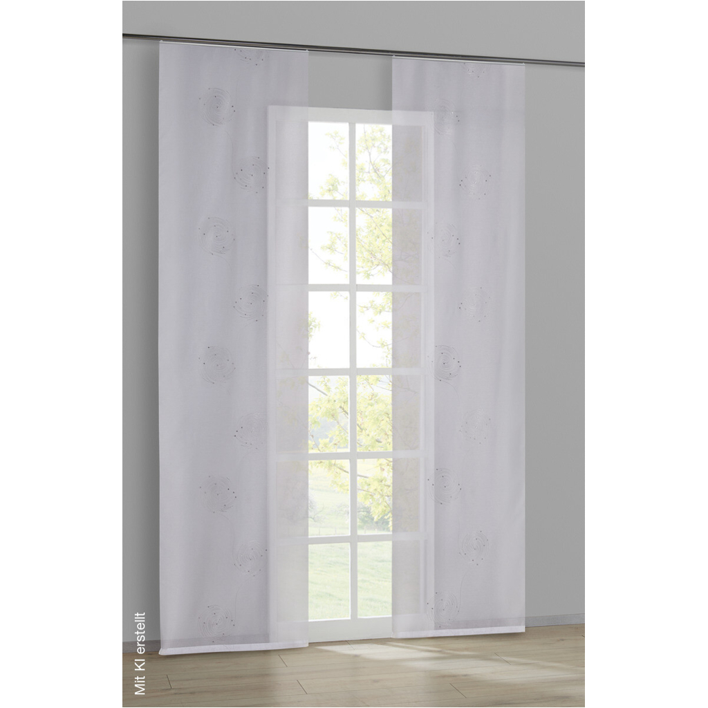 POCOline Schiebevorhang Sofia silber B/L: ca. 60x245 cm