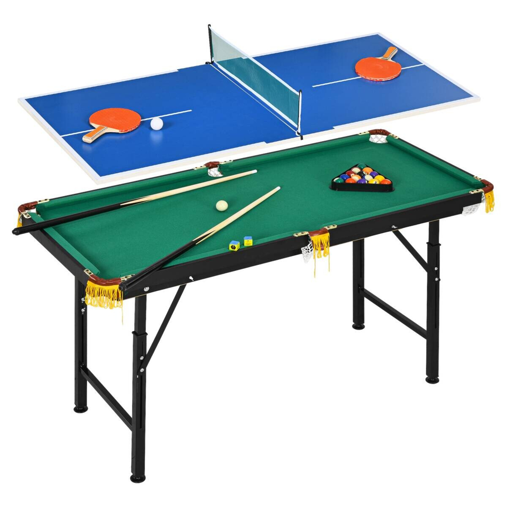 SPORTNOW Multispieltisch grün Stahl B/H/L: ca. 63x80x140 cm