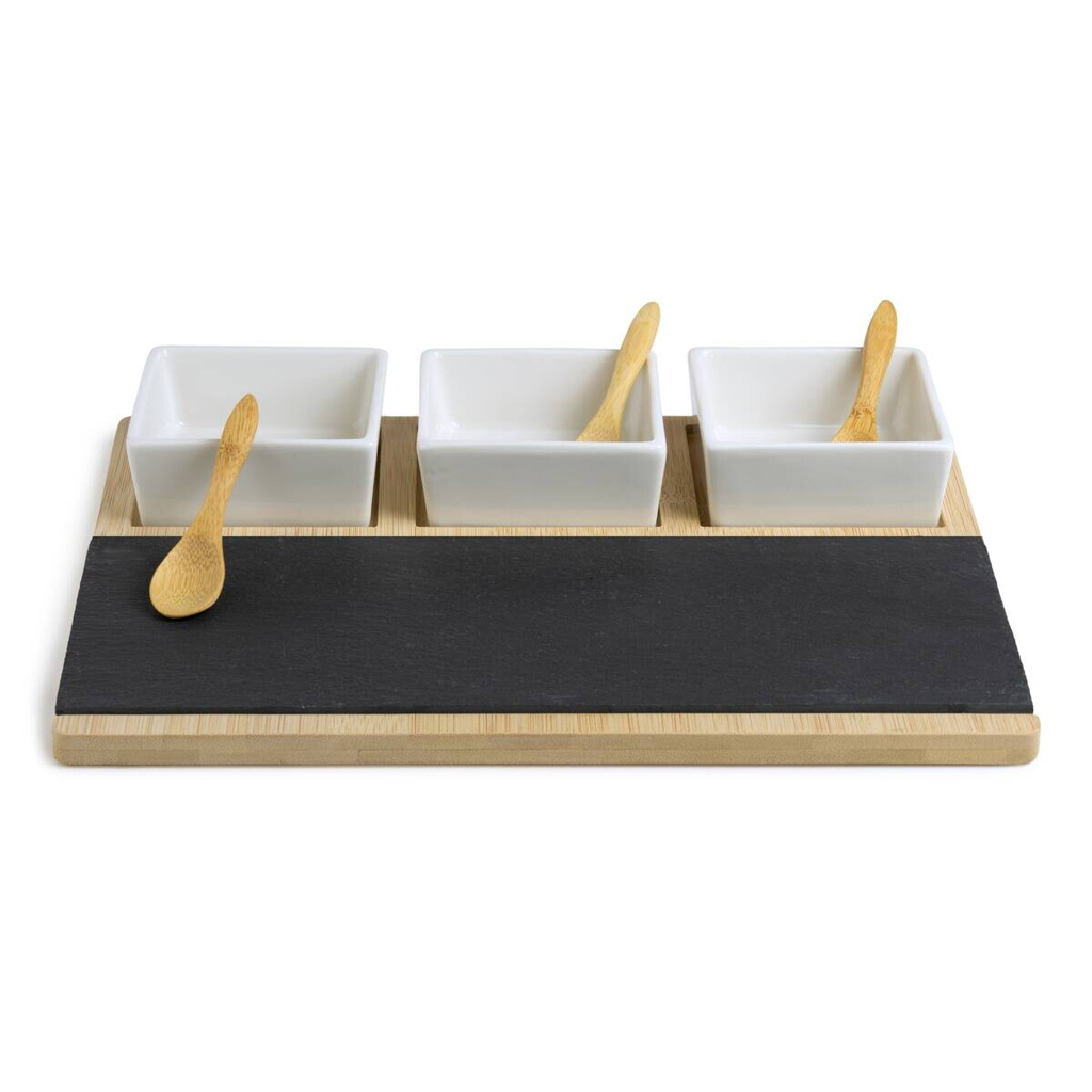 Max &amp; Moritz Besteck natur Schiefer B/H/L: ca. 24,5x7,8x31,5 cm